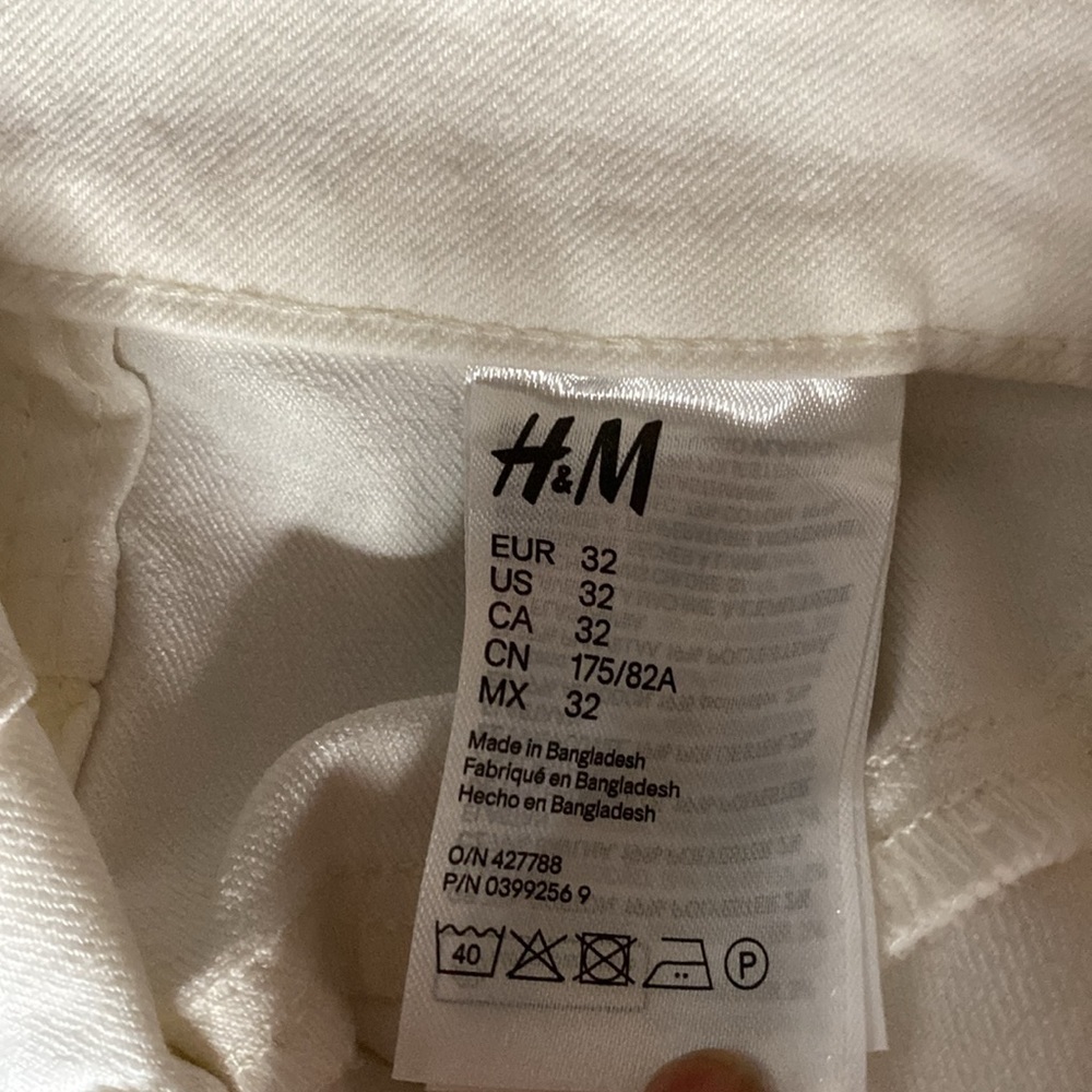 &Denim H&M White Skinny Ankle Regular Waist Jeans Size 32 - Picture 5 of 5